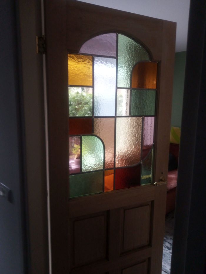 Glas in lood van kathedraalglas en Antiekglas