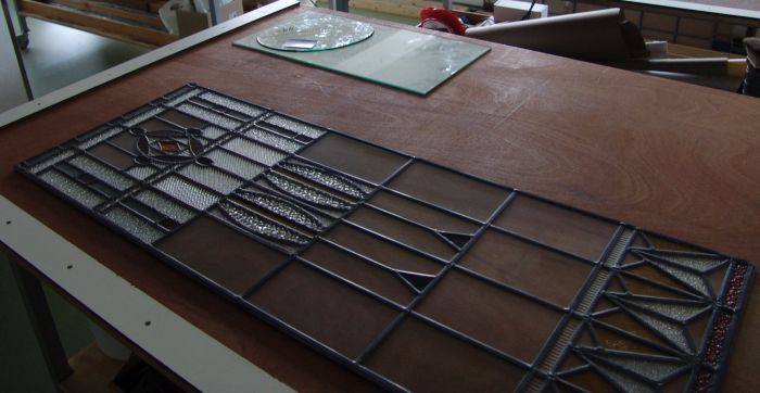 Glas in lood gepatineerd en gereinigd voor inbouw in isolatieglas